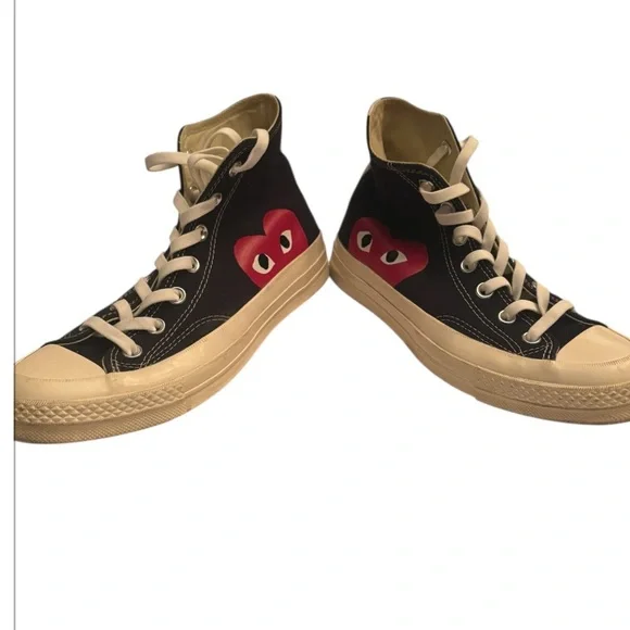 Converse Comme des Garcons Mid Shoes Sneakers Women's 8/Men’s 6 - Picture 7 of 10